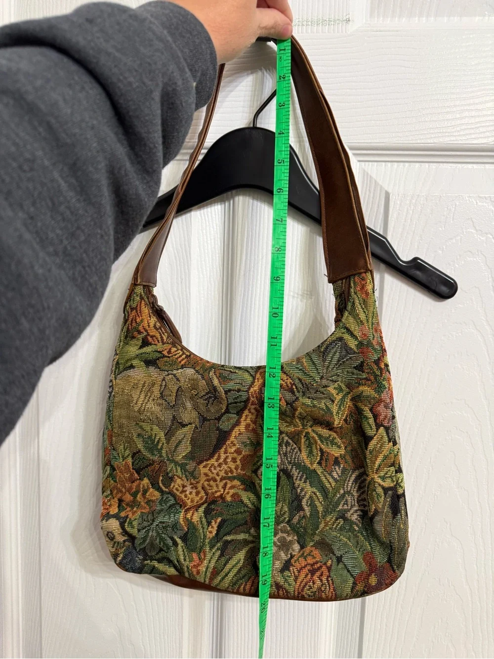 Relic Safari Animal Tapestry Hobo Shoulder Bag Elephant Tiger Jungle Boho Y2K